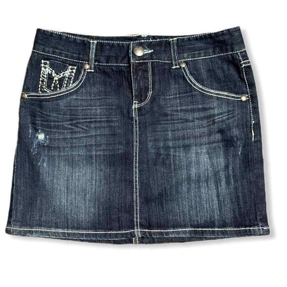 MAURICES EMBROIDERY DENIM SKIRT (5/6) - Picture 2 of 3